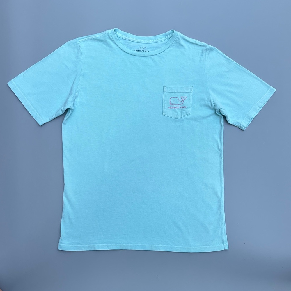 Vineyard Vines Boy’s Turquoise T-Shirt With Pink Accents